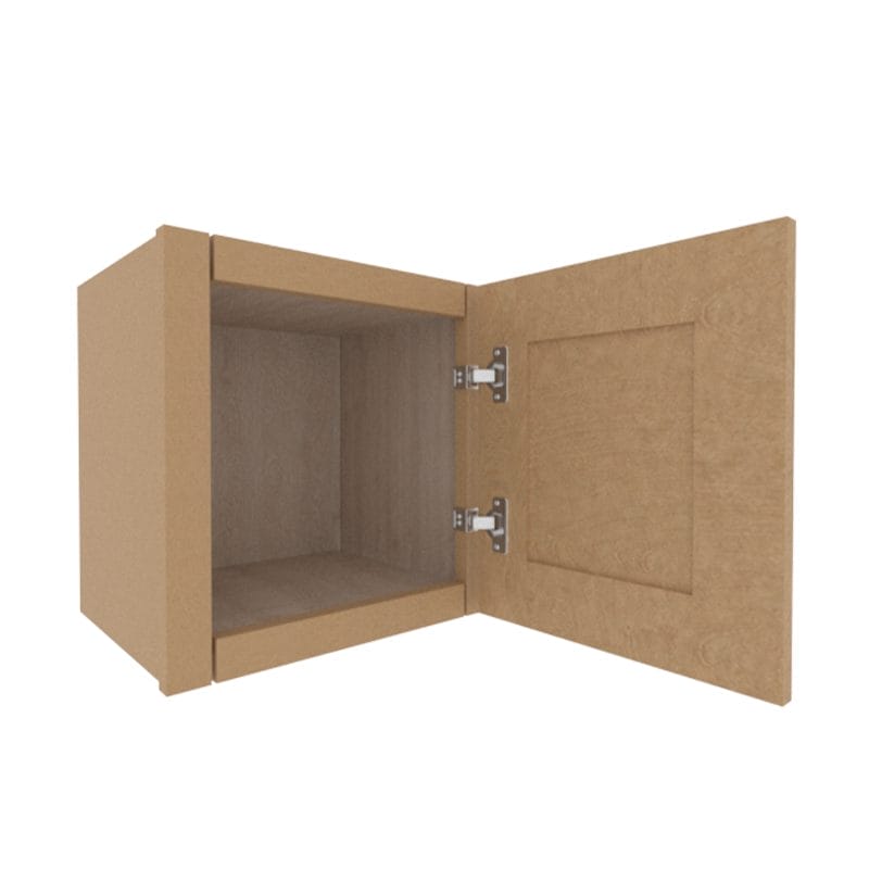 Noble Honey Wheat Shaker Wall Cabinet with 1 Door