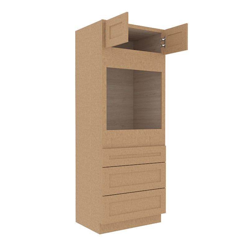 Noble Honey Wheat Shaker Tall Oven Cabinet