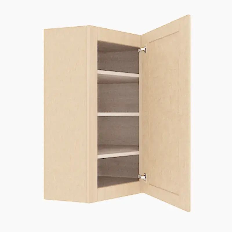 Noble Honey Wheat Shaker Wall Diagonal Corner Cabinet