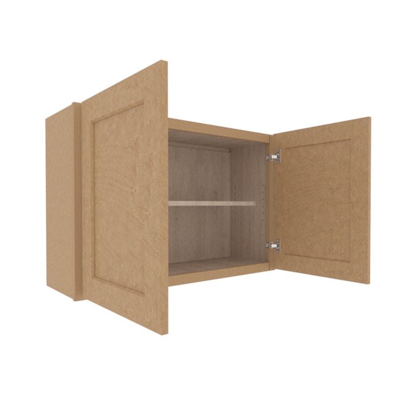 Noble Honey Wheat Shaker Wall Cabinet with 2 Doors