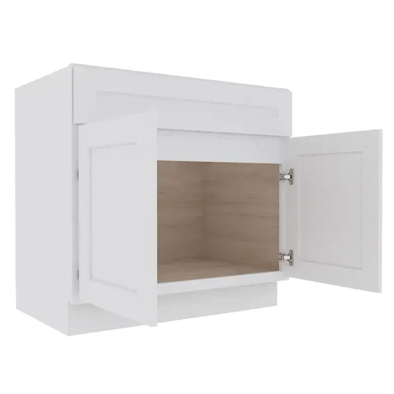 Opulent White Shaker Sink Base Cabinet