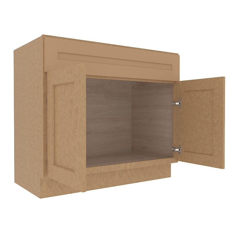 Noble Honey Wheat Shaker Vanity Sink Base Cabinet with 2 Doors