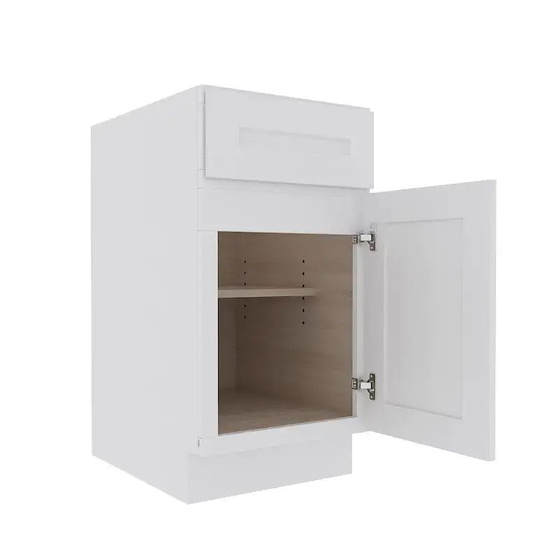 Opulent White Shaker Base Cabinet with 1 Door