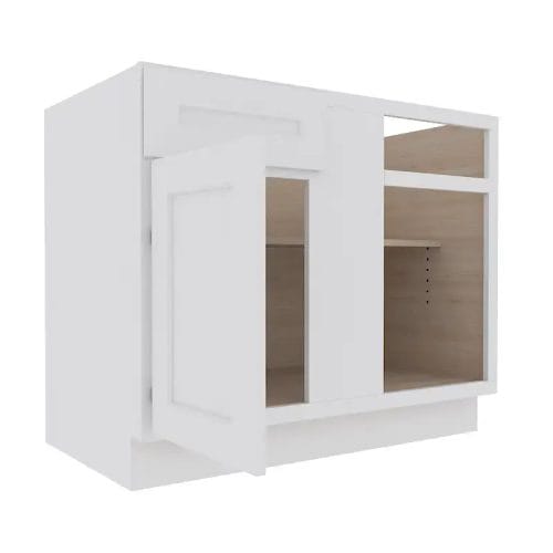 Opulent White Shaker Blind Corner Base Cabinet