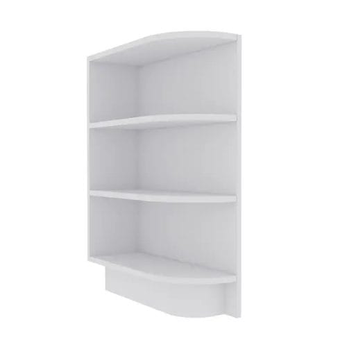 Opulent White Shaker Base End Shelf Cabinet
