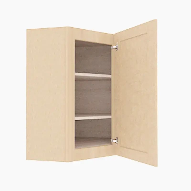 Noble Honey Wheat Shaker Wall Diagonal Corner Cabinet