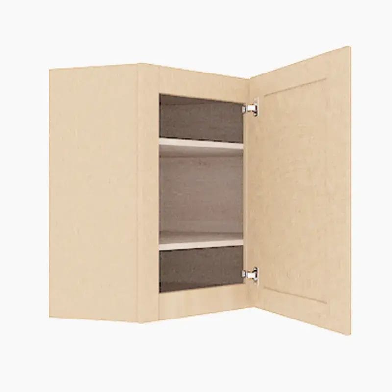 Noble Honey Wheat Shaker Wall Diagonal Corner Cabinet