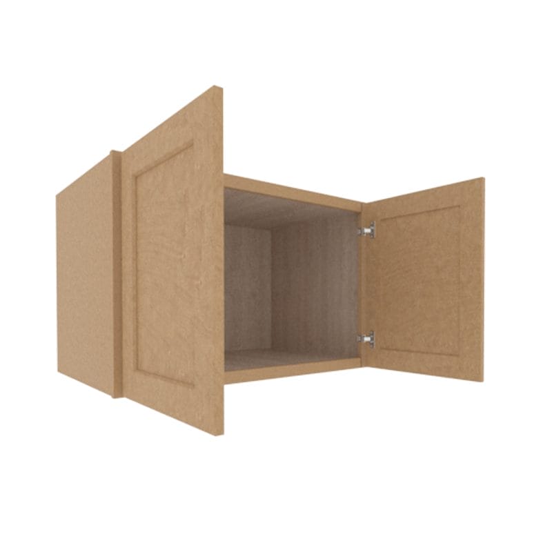 Noble Honey Wheat Shaker Wall Cabinet with 2 Doors