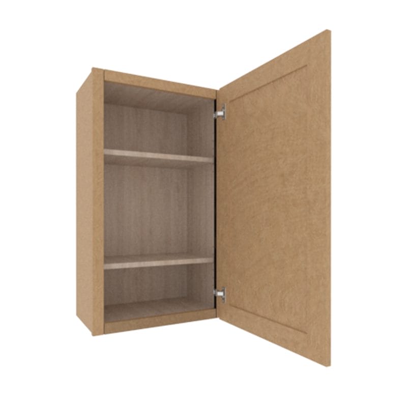 Noble Honey Wheat Shaker Wall Cabinet with 1 Door