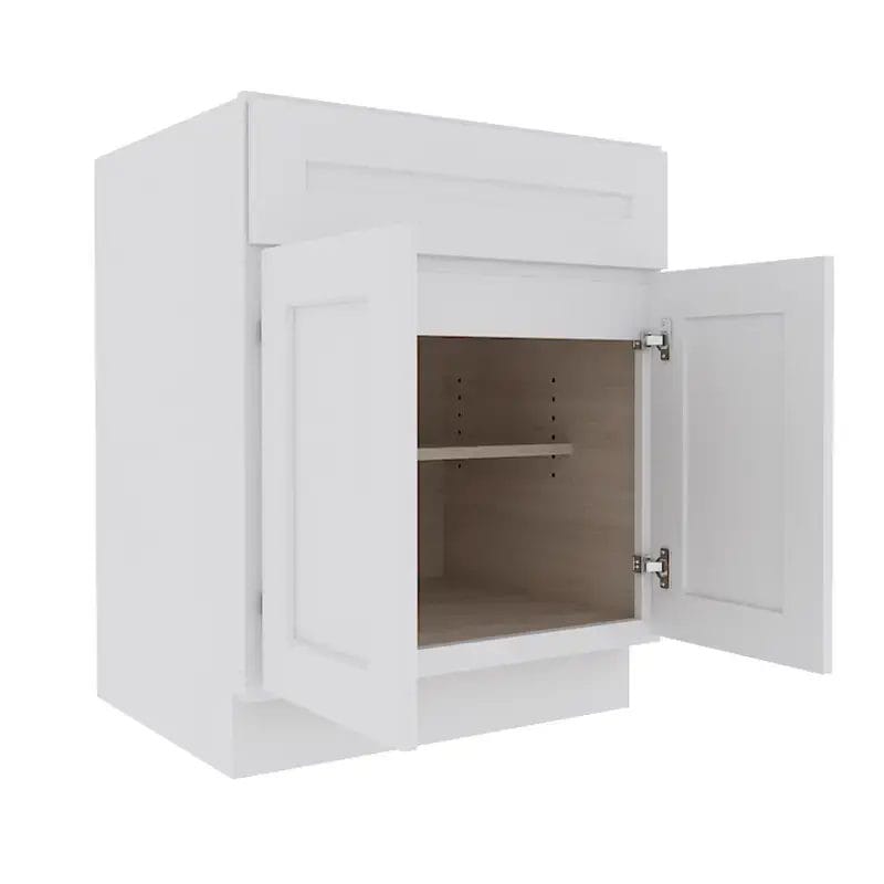 Opulent White Shaker Base Cabinet with 2 Doors