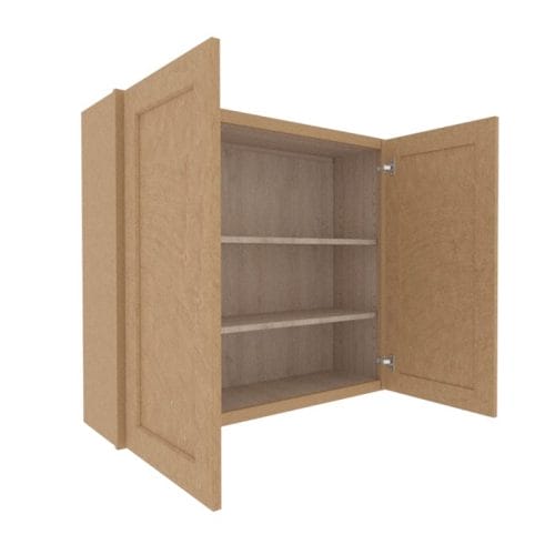 Noble Honey Wheat Shaker Wall Cabinet with 2 Doors