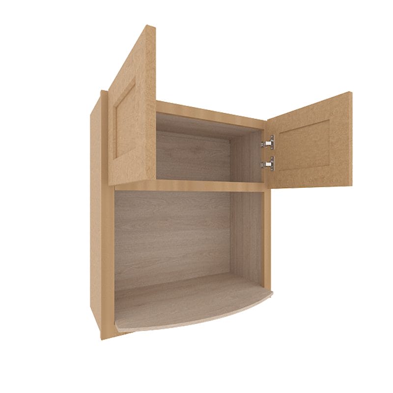 Noble Honey Wheat Shaker Wall Microwave Cabinet