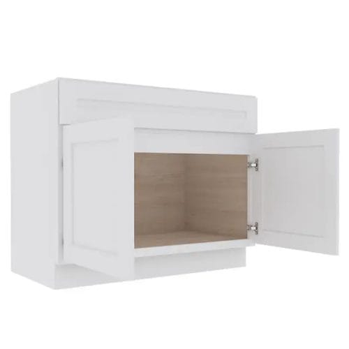 Opulent White Shaker Sink Base Cabinet