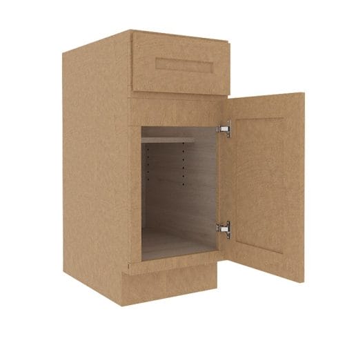 Noble Honey Wheat Shaker Base Cabinet with 1 Door