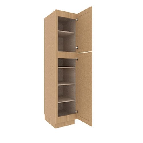 Noble Honey Wheat Shaker Tall Pantry Cabinet with 2 Doors