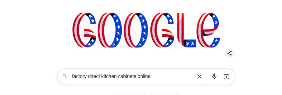 searching phrases like “factory direct kitchen cabinets online” 