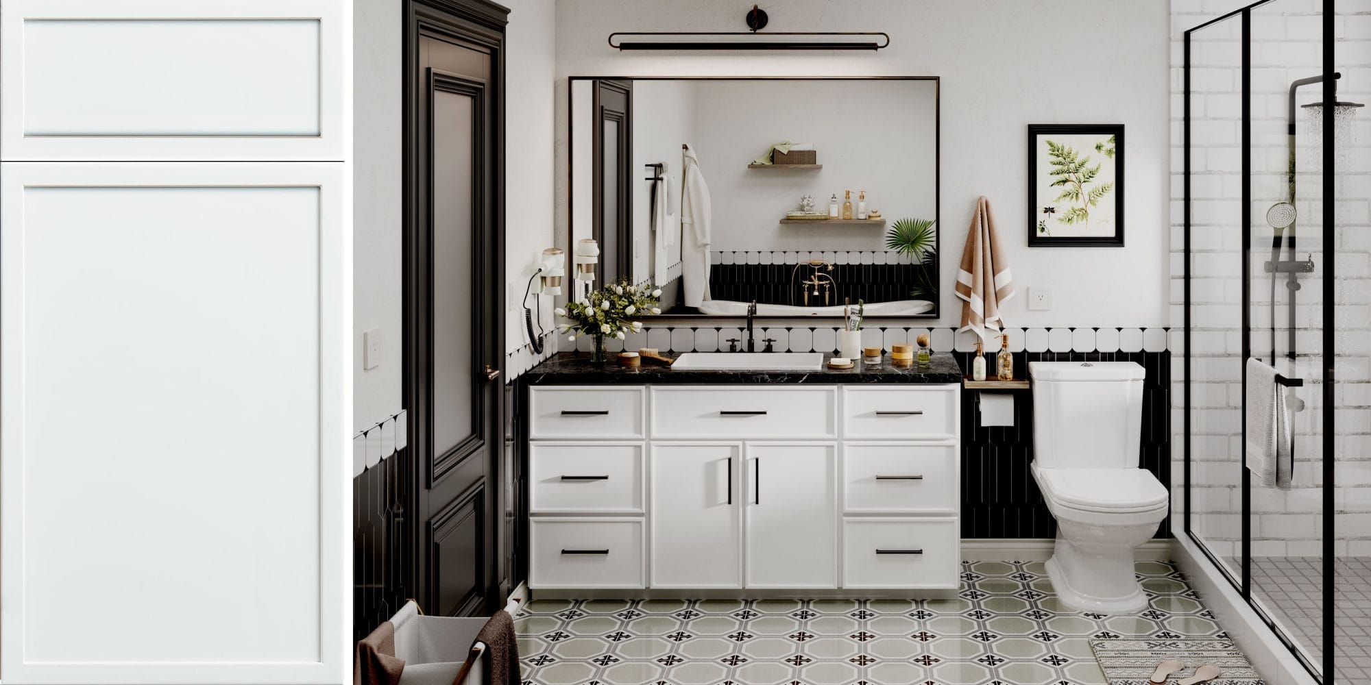 Ethereal Shaker White Micro Bathroom Vanities