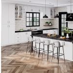 Ethereal Shaker White Micro Kitchen Cabinets