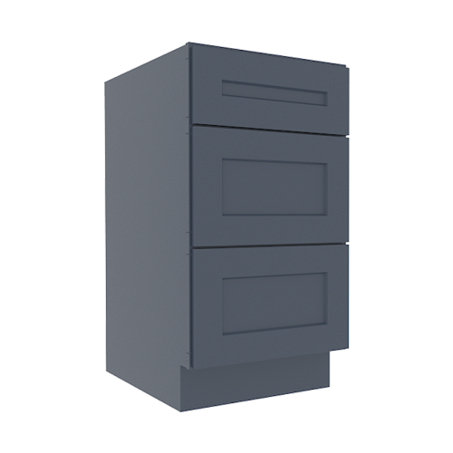 Imperial Midnight Blue Shaker Vanity Sink Base Cabinet with 3 Drawers (Copy)
