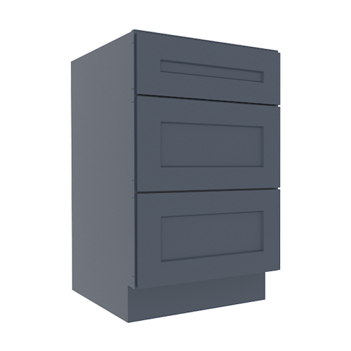 Imperial Midnight Blue Shaker Vanity Sink Base Cabinet with 3 Drawers (Copy)