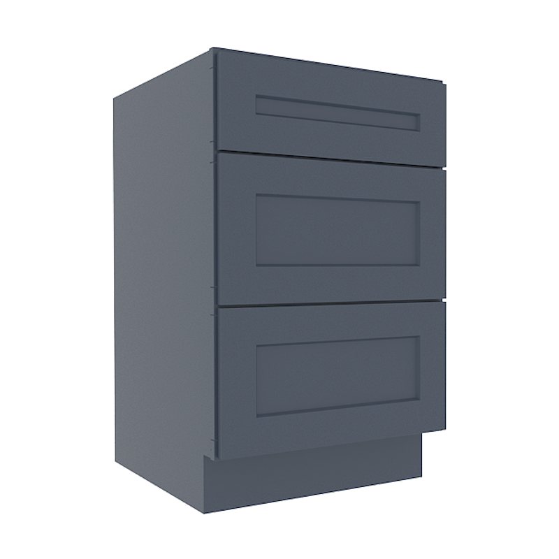 Imperial Midnight Blue Shaker Vanity Sink Base Cabinet with 3 Drawers (Copy)