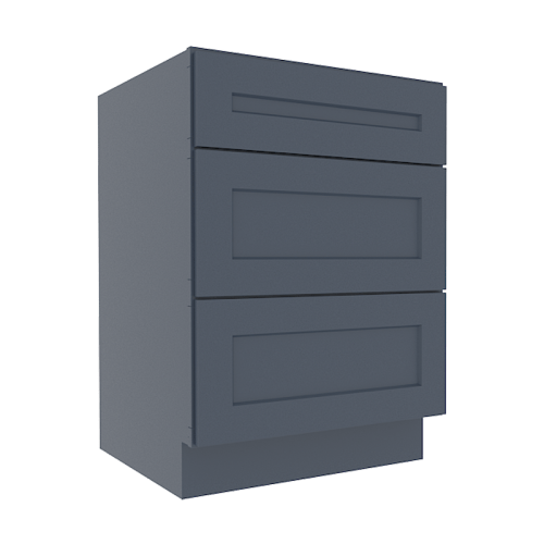 Imperial Midnight Blue Shaker Vanity Sink Base Cabinet with 3 Drawers (Copy)