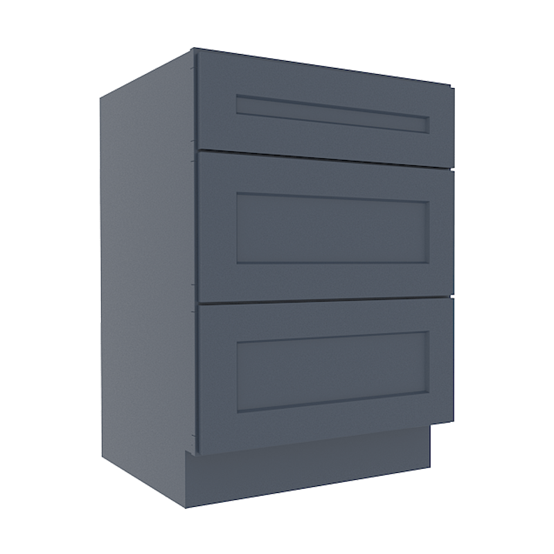Imperial Midnight Blue Shaker Vanity Sink Base Cabinet with 3 Drawers (Copy)