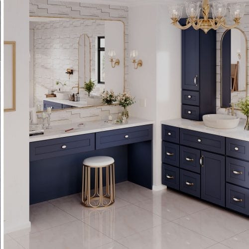 Imperial Shaker Midnight Blue Bathroom Vanities