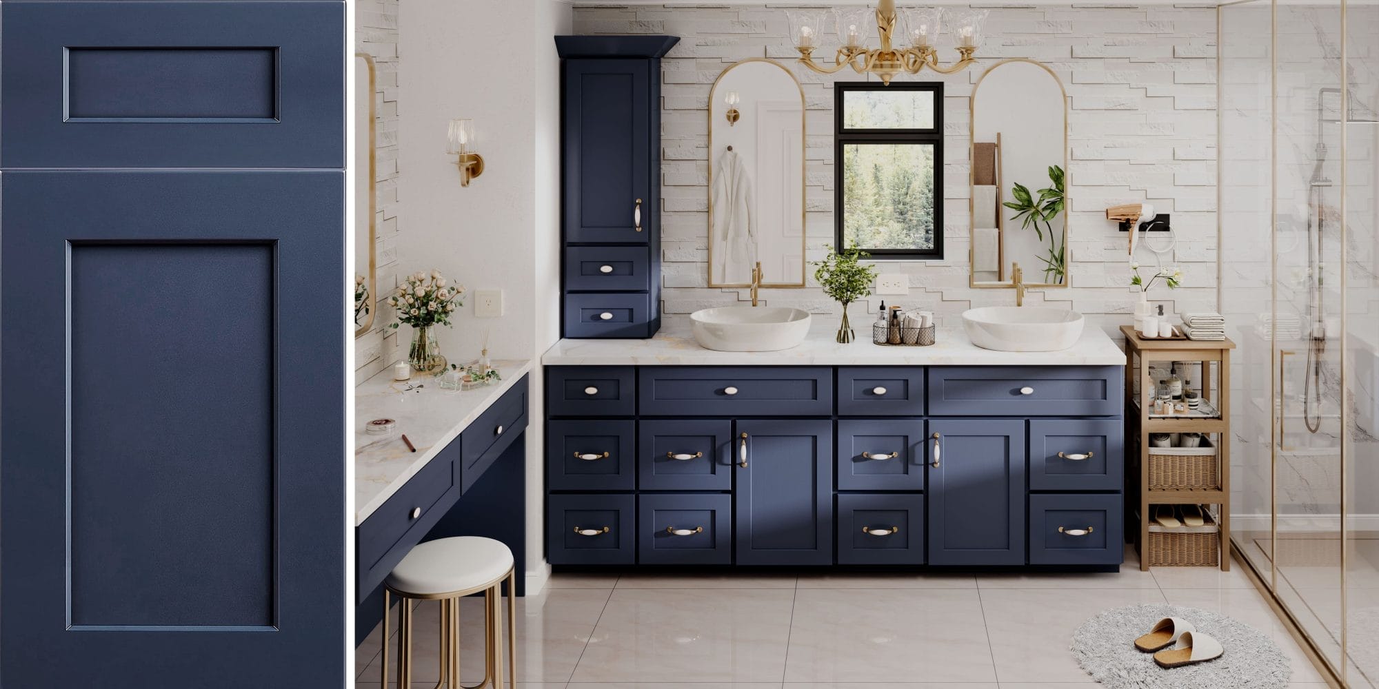 Imperial Shaker Midnight Blue Bathroom Vanities