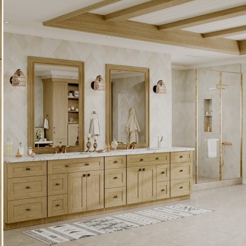 Noble Shaker Honey Wheat Bathroom Vanities