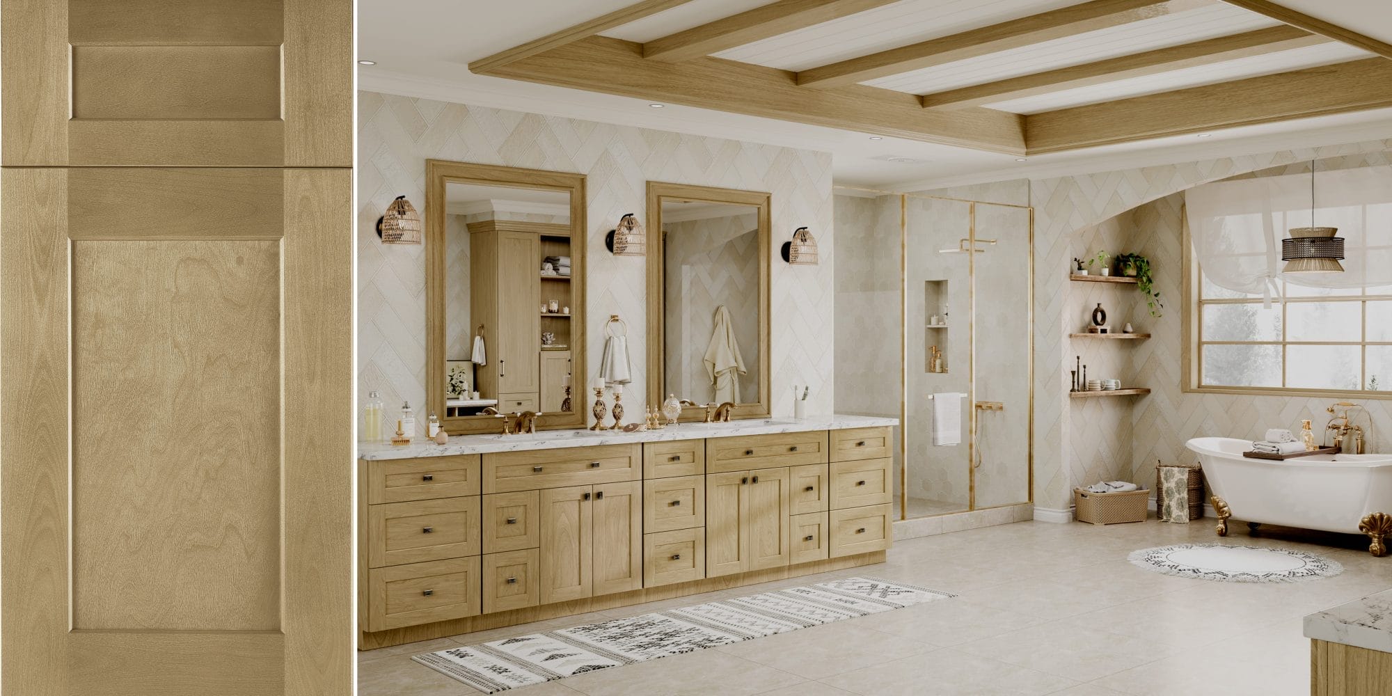 Noble Shaker Honey Wheat Bathroom Vanities