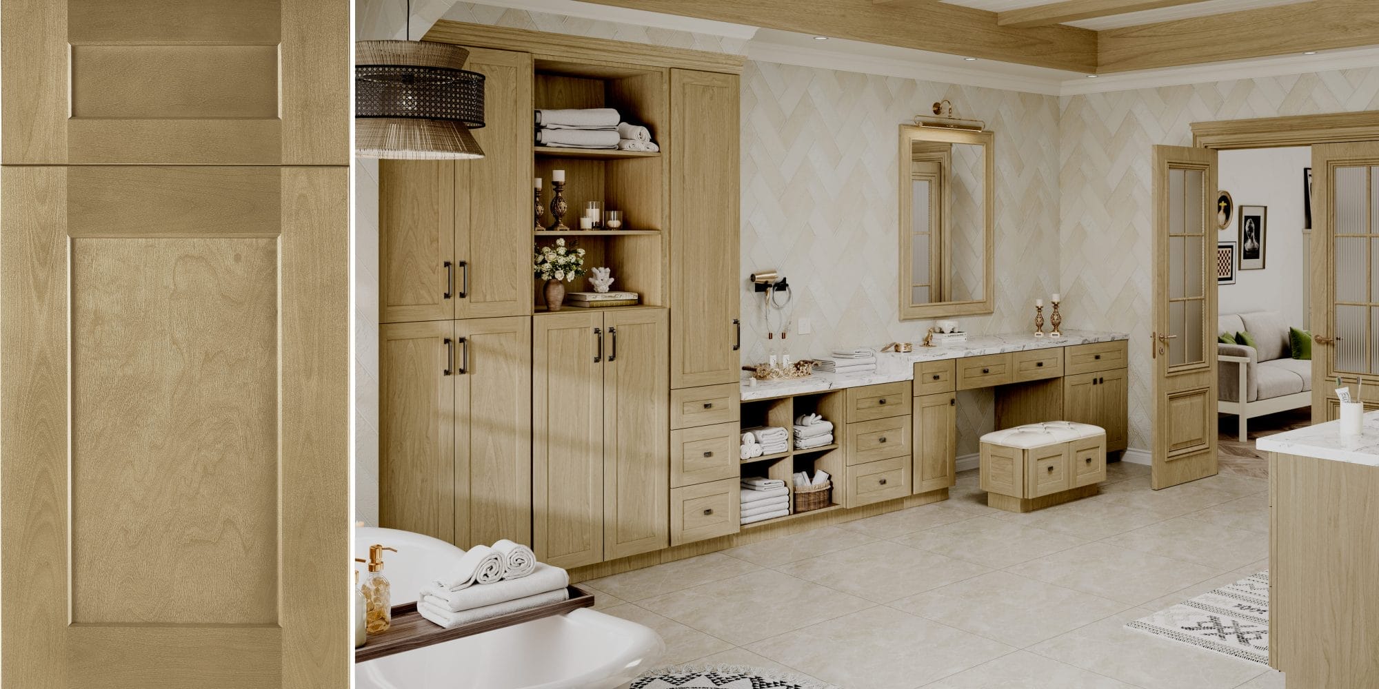 Noble Shaker Honey Wheat Bathroom Vanities