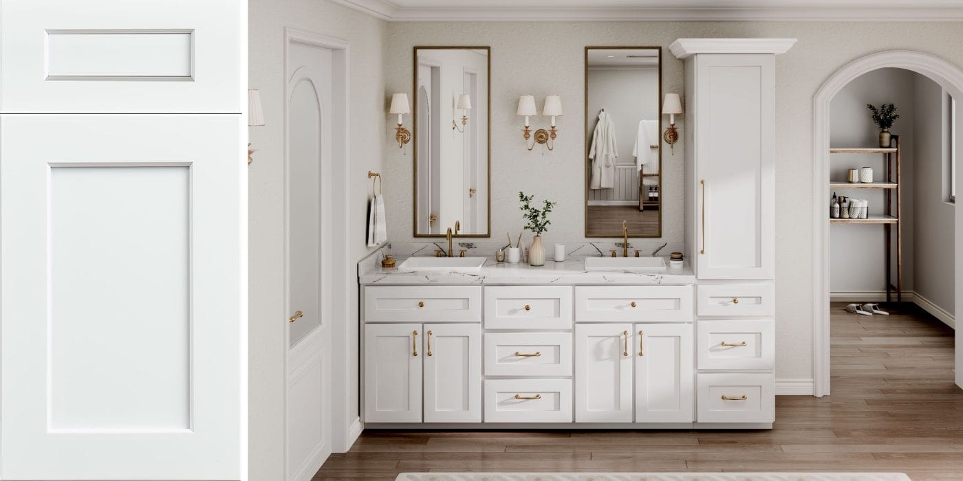Opulent Shaker White Bathroom Vanities