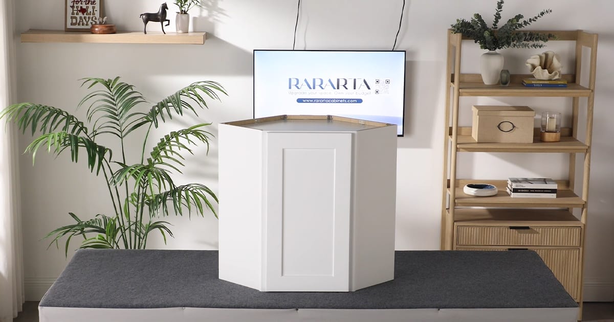 Real-life photo of fully installed RTA cabinets