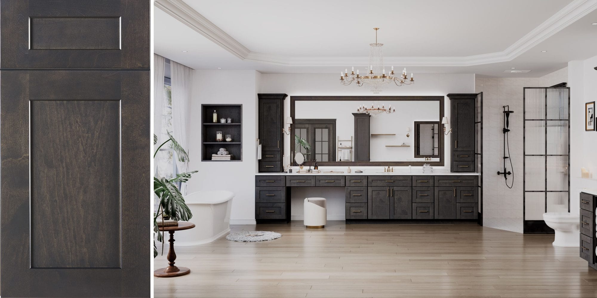 Refined Shaker Modern Slate Bathroom Vanities