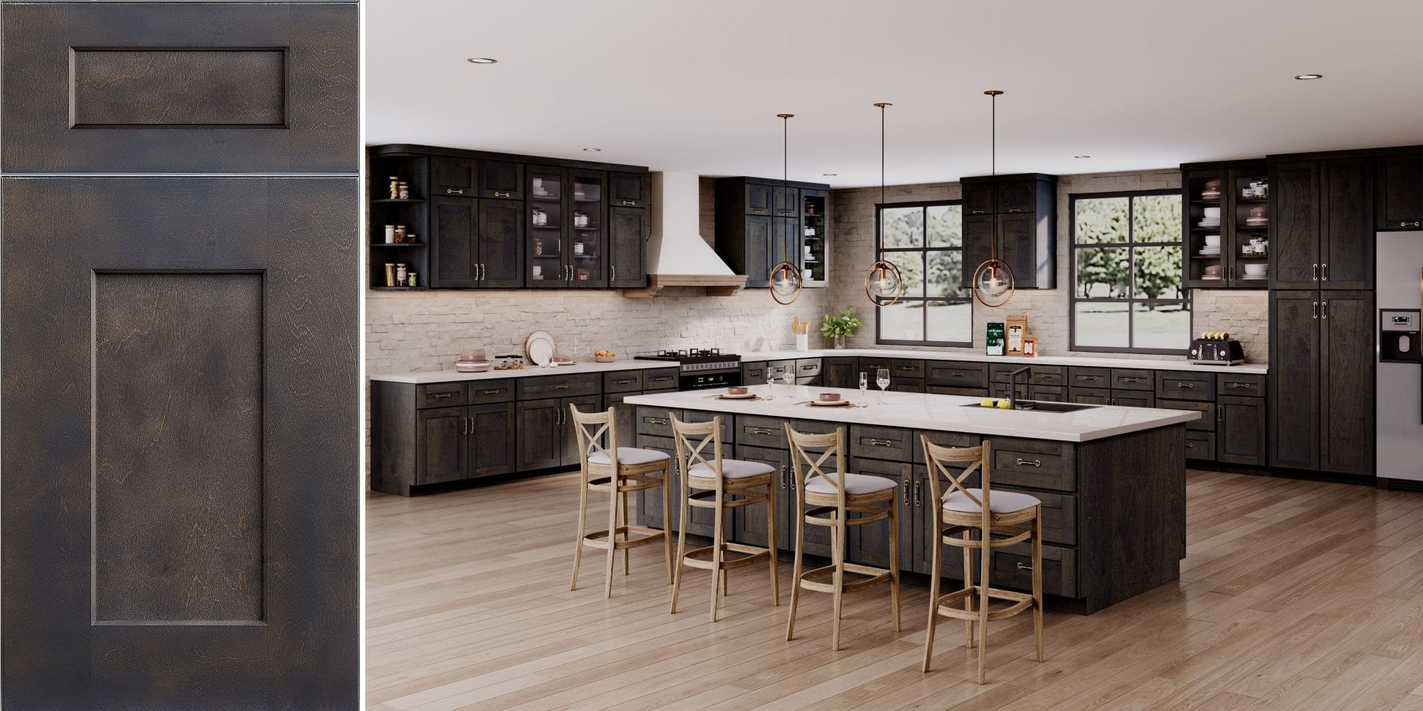 Refined Shaker Modern Slate Kitchen Cabinets