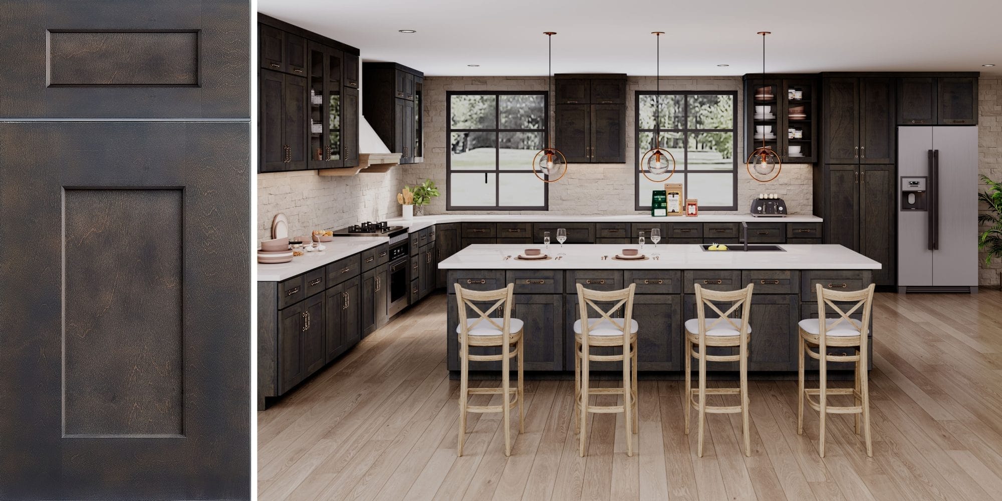 Refined Shaker Modern Slate Kitchen Cabinets