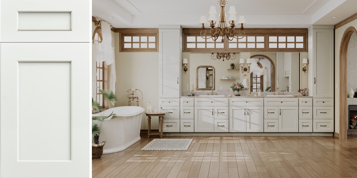 Serene Shaker Dove White Bathroom Vanities