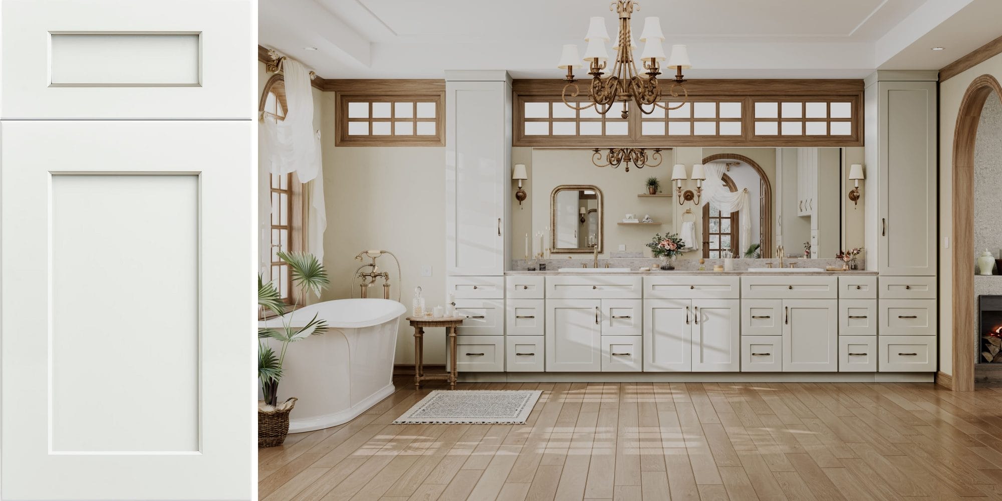 Serene Shaker Dove White Bathroom Vanities