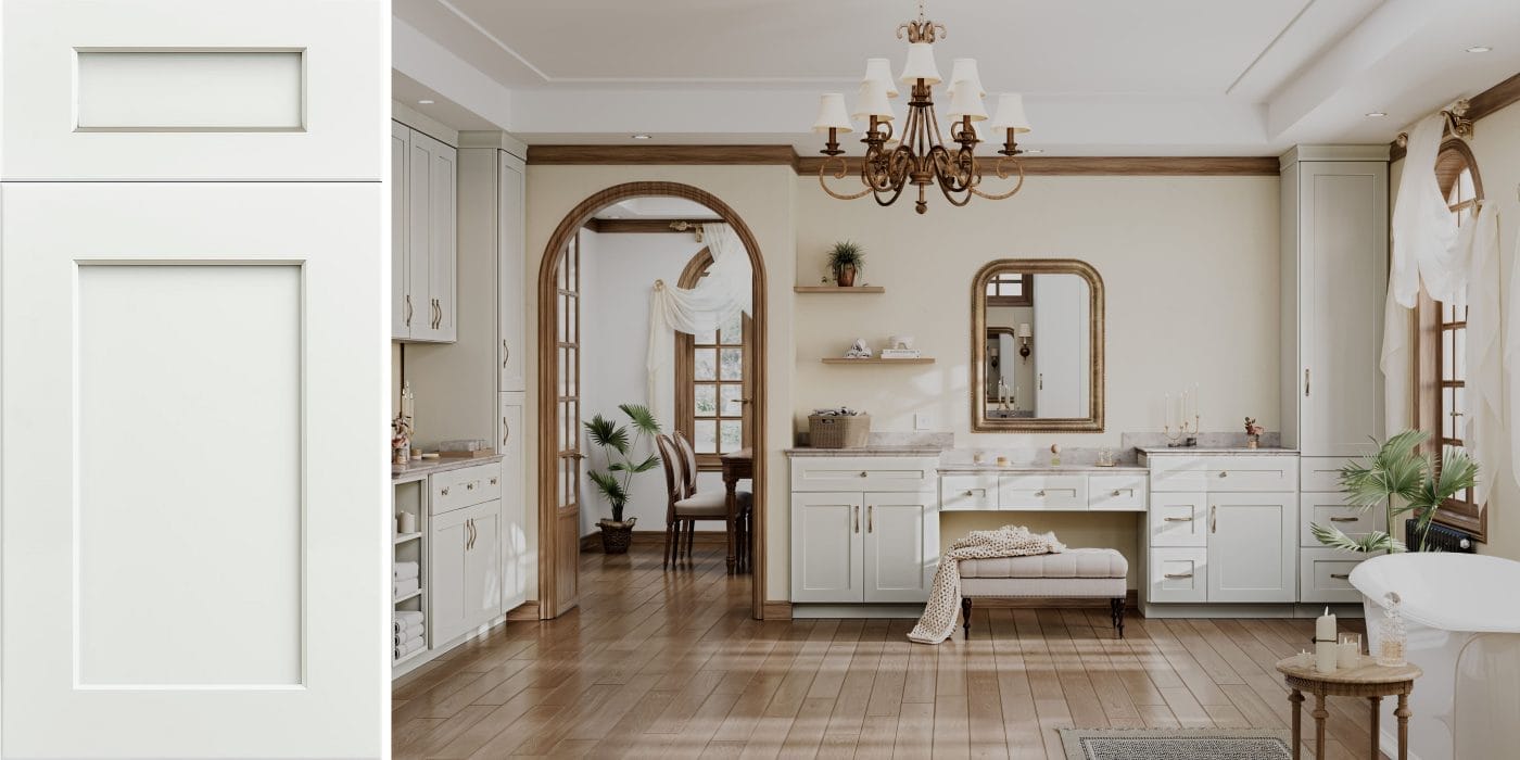 Serene Shaker Dove White Bathroom Vanities