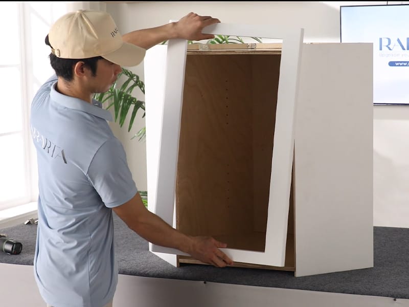 Install the cabinet face frame