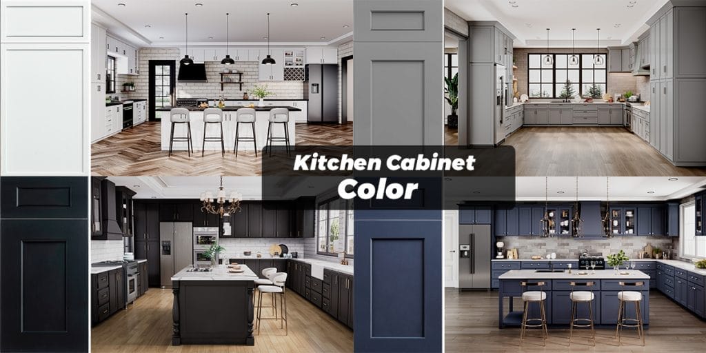 Multi-Color Kitchen Cabinets – White, Gray, Black & Blue Options