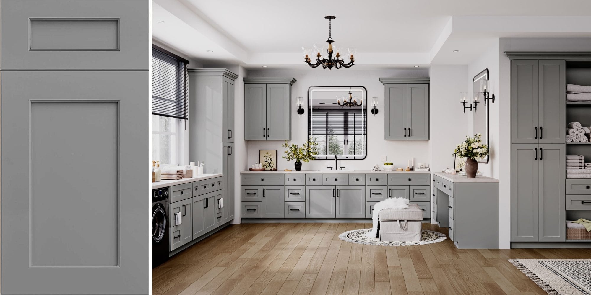 Prestigious Shaker Grey Bathroom Vanities– Dark