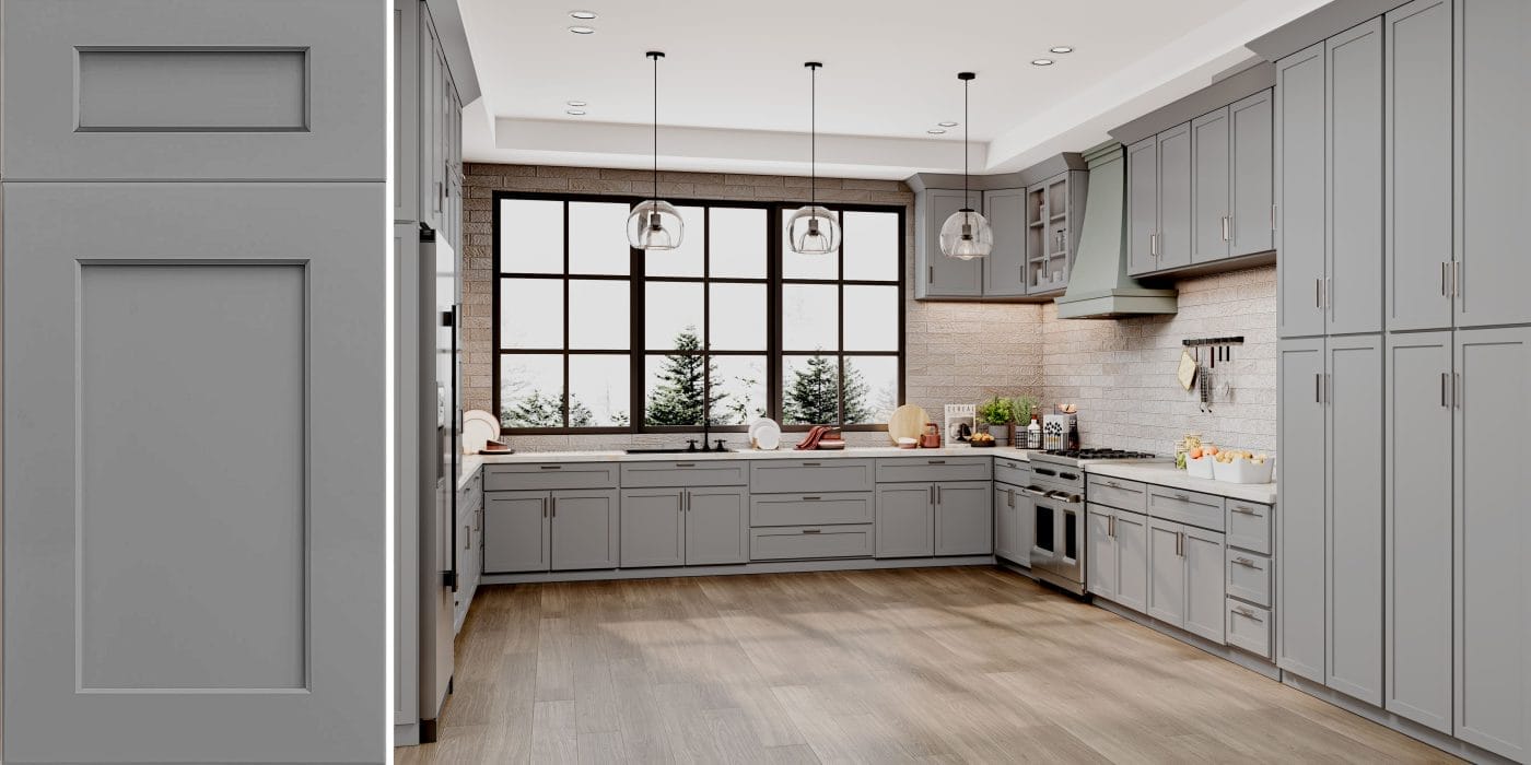 Prestigious Shaker Grey Kitchen Cabinets– Dark