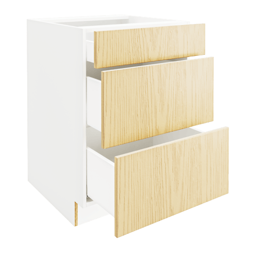 OAK Base Cabinet with 3 Drawers DB24-3