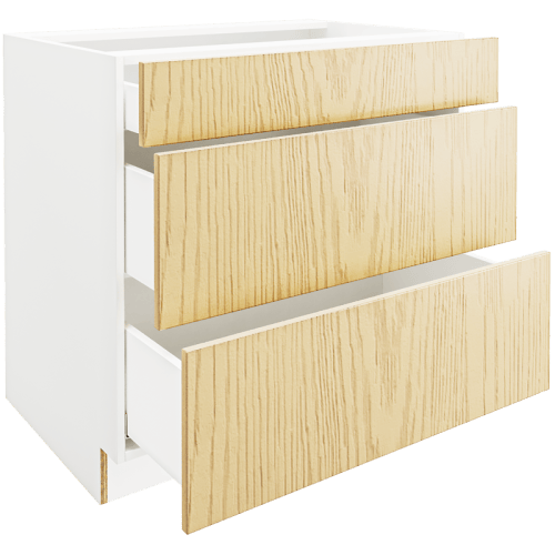 OAK Base Cabinet with 3 Drawers DB36-3