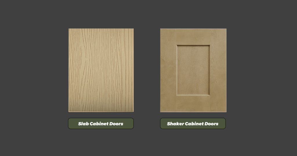 Cabinet - Shaker vs. Slab Kitchen Cabinet Doors Slab vs Shaker Cabinet Doors Comparison