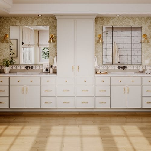 Nacreous Shaker Slim Dove White Bathroom Vanities03