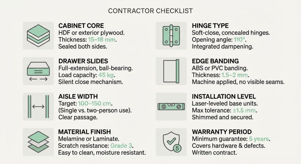 Contractor checklist