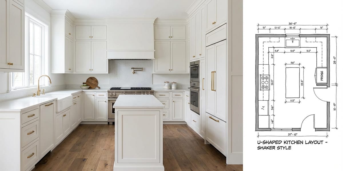 U-Shaped Kitchen Layouts